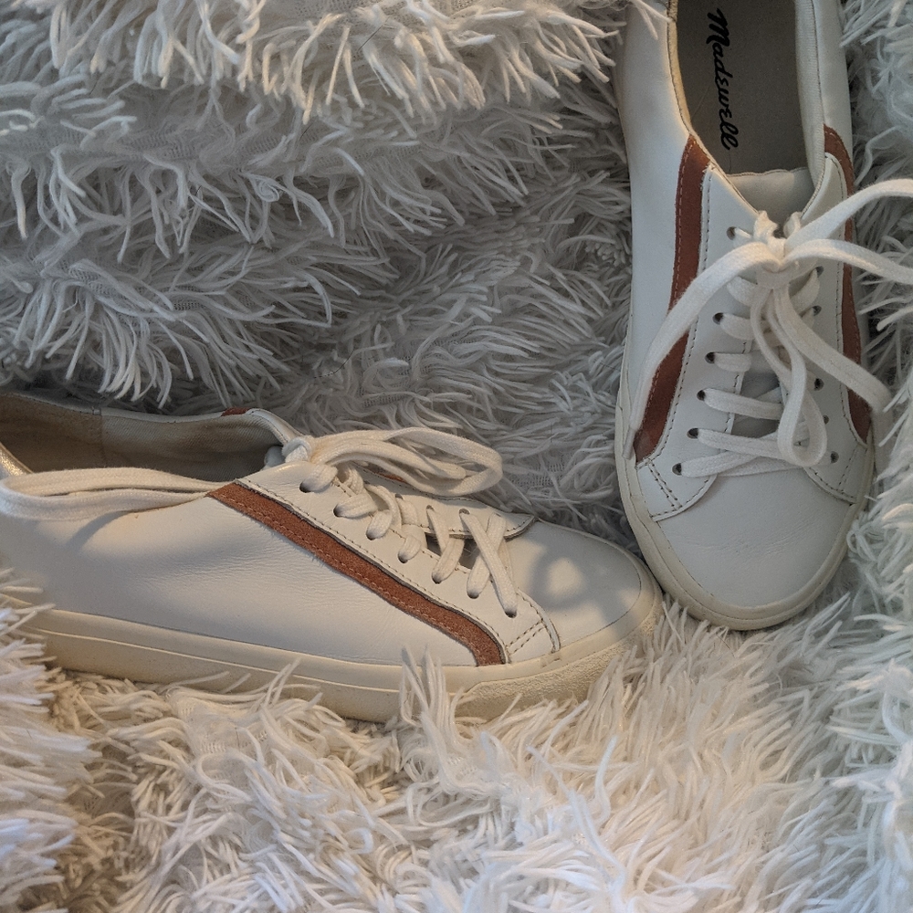 White leather Madewell Tennis Shoes